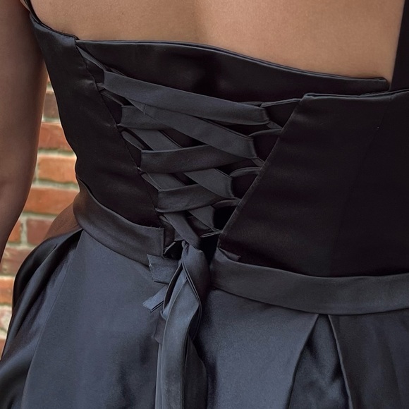 Custom Made Gothic Ballgown Alternative Wedding Dress - Lace Up Corset & Slit - Picture 12 of 17